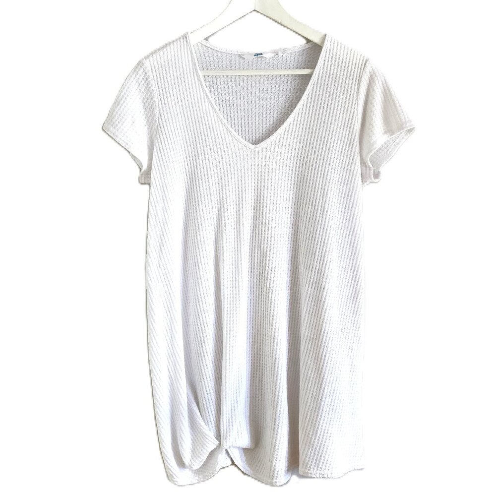 Aqua La Vie en Rose white terrycloth cover-up